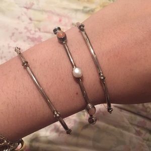 Sterling silver bangles set of 3